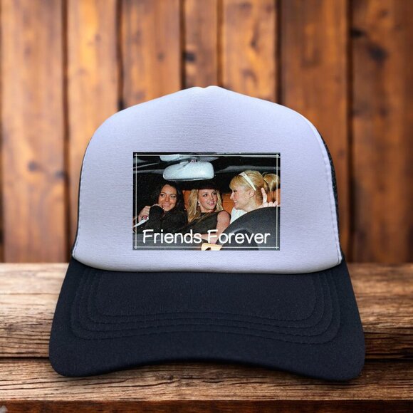 Britney Spears Meme Unisex Trucker Hat Black Snapback Friends Forever 90s Cap - Picture 1 of 4
